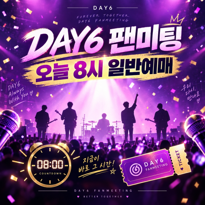 DAY6 팬미팅 일반예매 오늘 8시, 미리 준비할 것