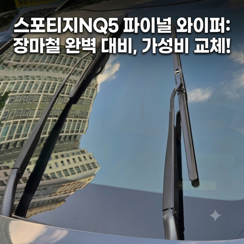 스포티지NQ5 가성비 파이널 와이퍼 추천, 장마철 완벽 대비 실사용 후기