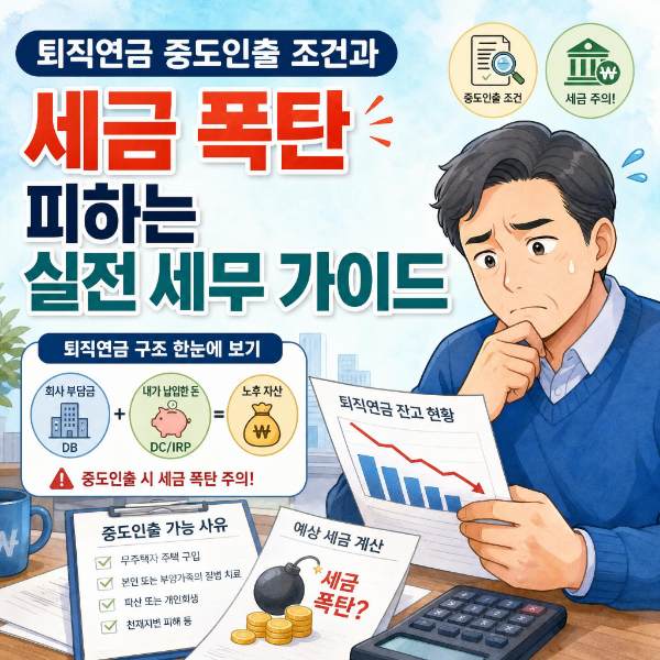 퇴직연금 중도인출 조건과 세금 폭탄 피하는 실전 세무 가이드