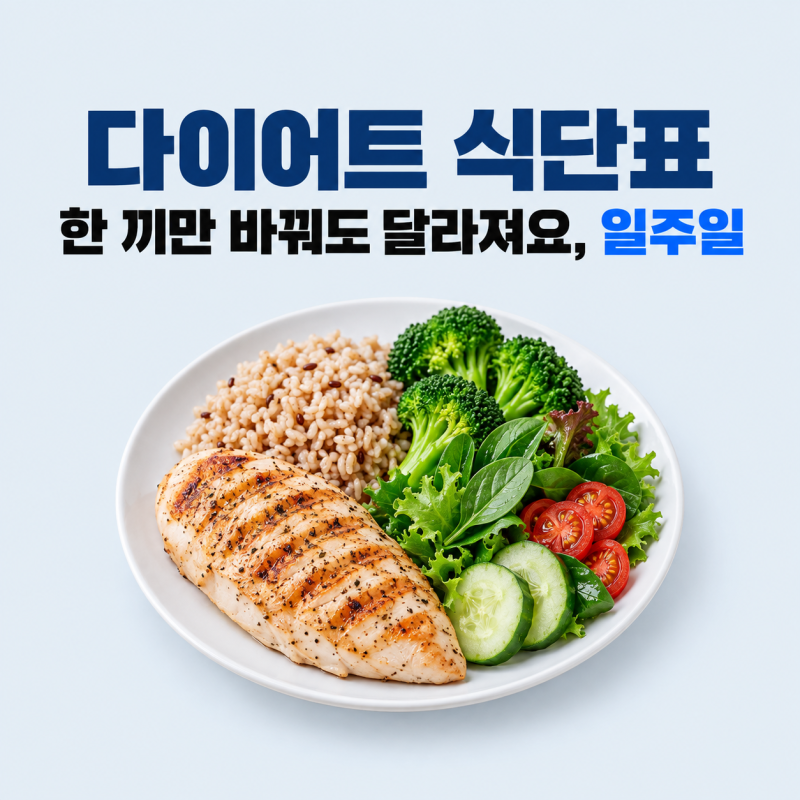 한 끼만 바꿔도 달라져요, 다이어트 식단표 일주일 구성법 정리