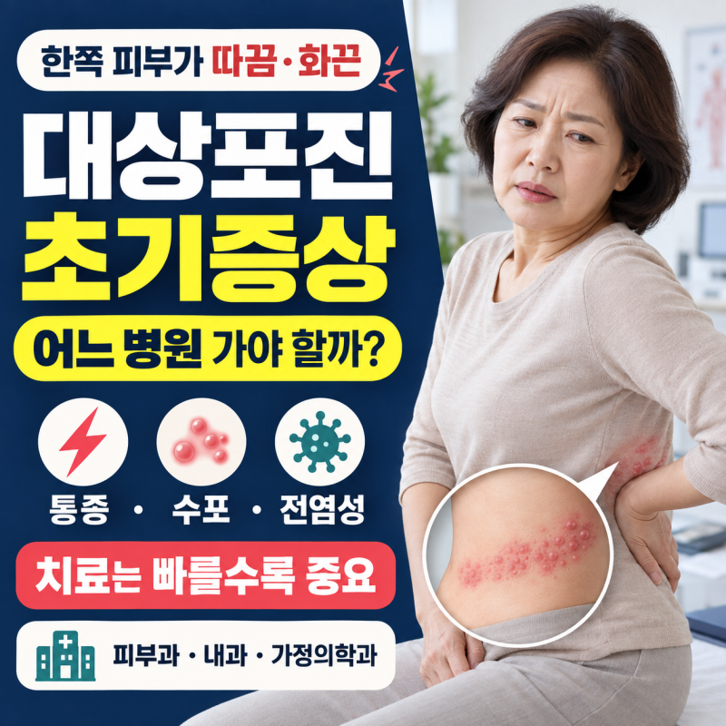 대상포진 초기증상, 어느 병원 가야 할까? 전염성·치료방법 총정리