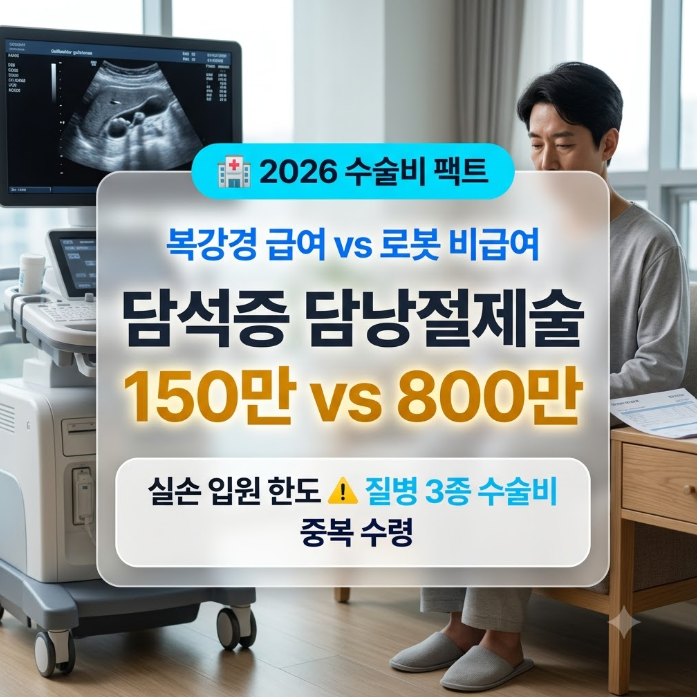 [2026] 담석증 복강경 담낭절제술 수술비와 실비 청구: 대학병원 입원비 및 질병수술비 특약 ....