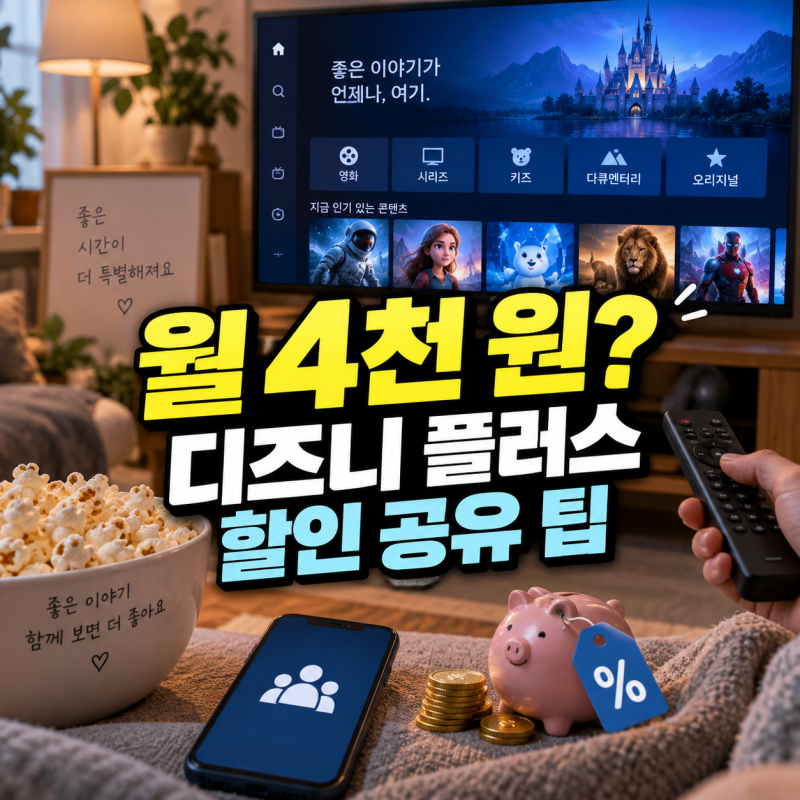 월 4천 원? 디즈니 플러스 할인 공유 팁