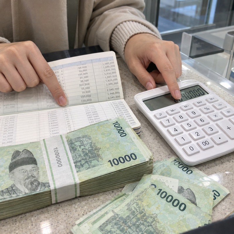 대출이자 계산기 결과 보는 법｜1억 원 원리금균등 월 상환액과 총이자