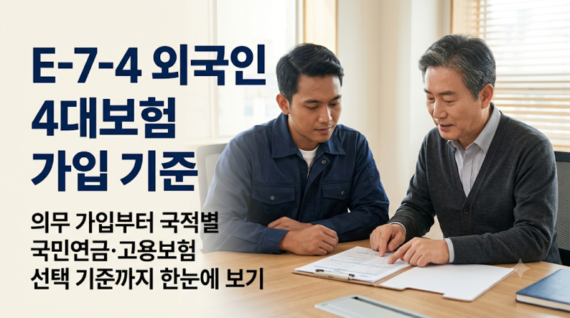 [E-7-4] 외국인 근로의 4대보험은?