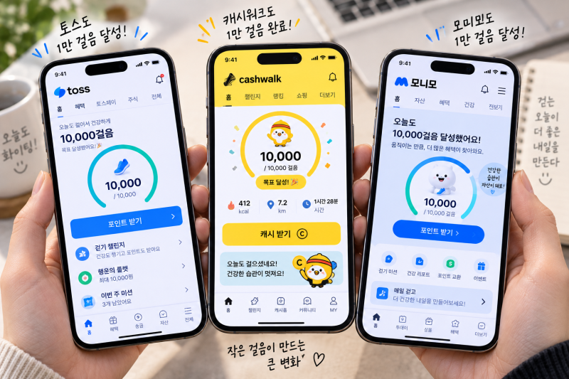[테크 꿀팁] "어차피 걷는 거, 앱 세 개를 동시에 켜고 리워드를 3배로 챙긴다고?" 만보기 앱테....