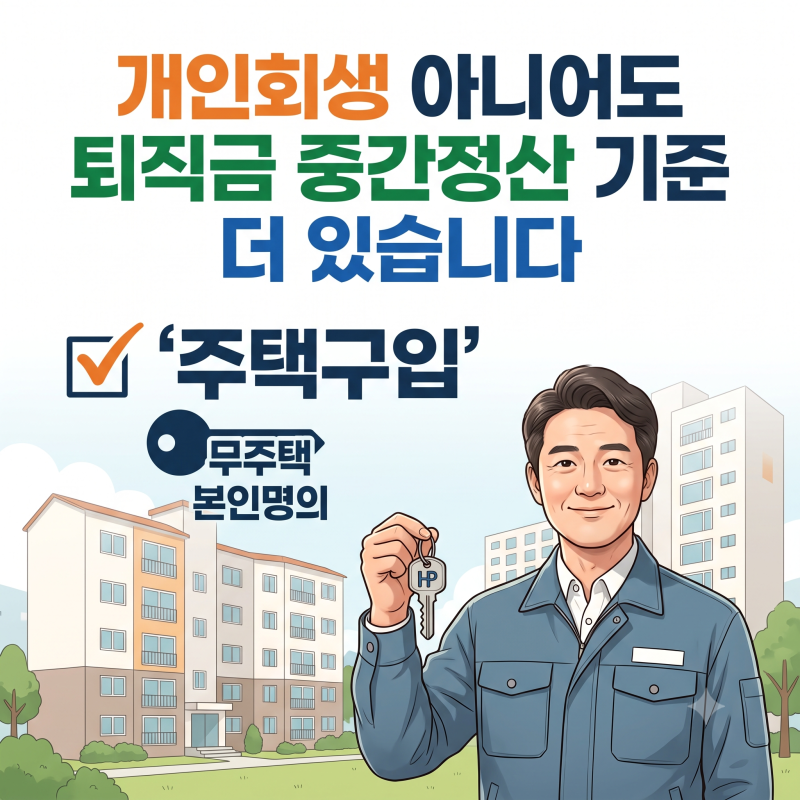 개인회생 아니어도 퇴직금 중간정산 기준 더 있습니다