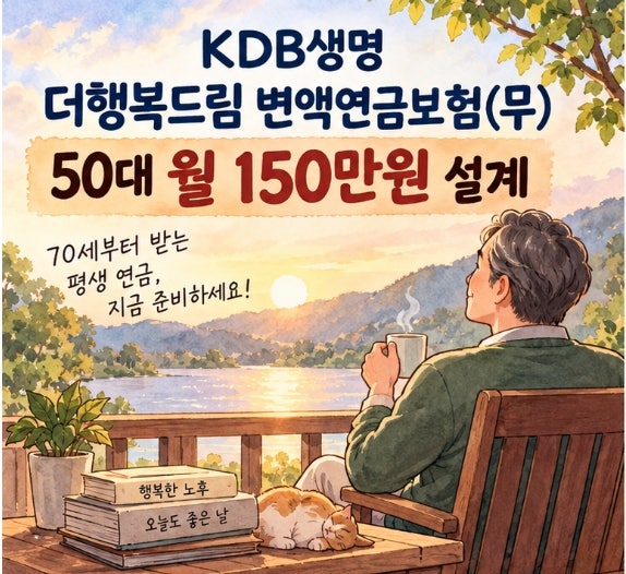 KDB생명 더행복드림 변액연금보험 50대 월 150만원 설계