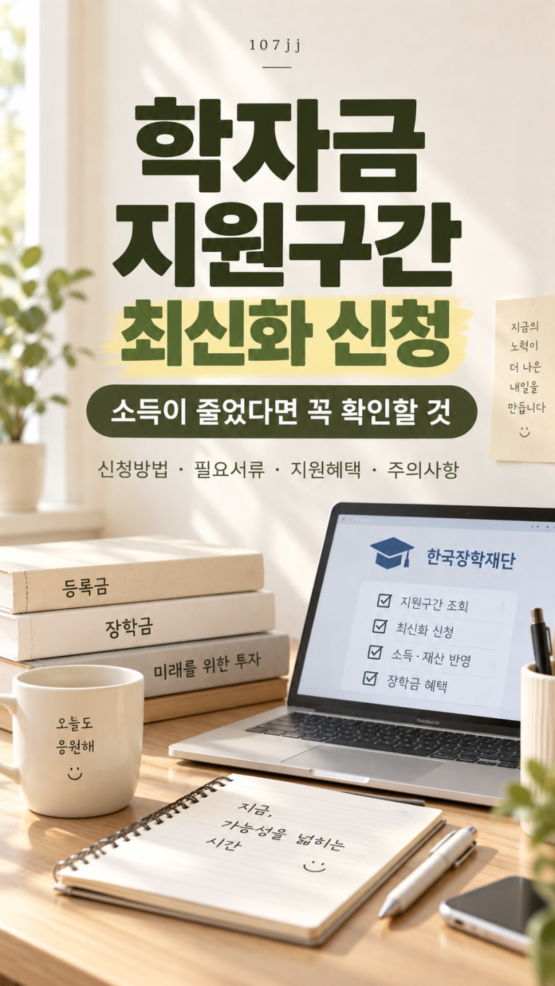 학자금 지원구간 최신화 신청, 소득이 줄었다면 꼭 확인할 것