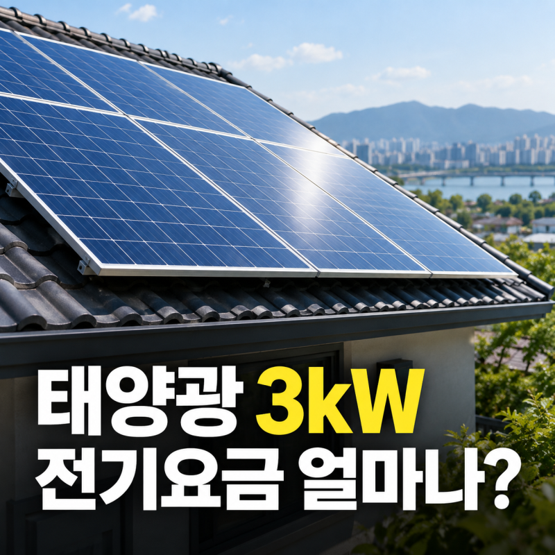 가정용 태양광 3kW, 전기요금을 얼마나 아껴줄까?