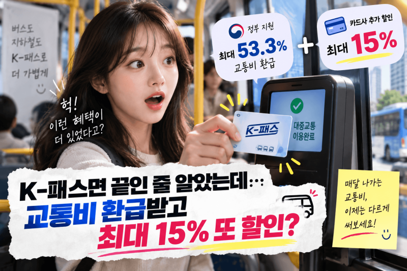K-패스 쓰면서도 몰랐습니다…교통비 환급에 카드 할인까지 ‘두 번’
