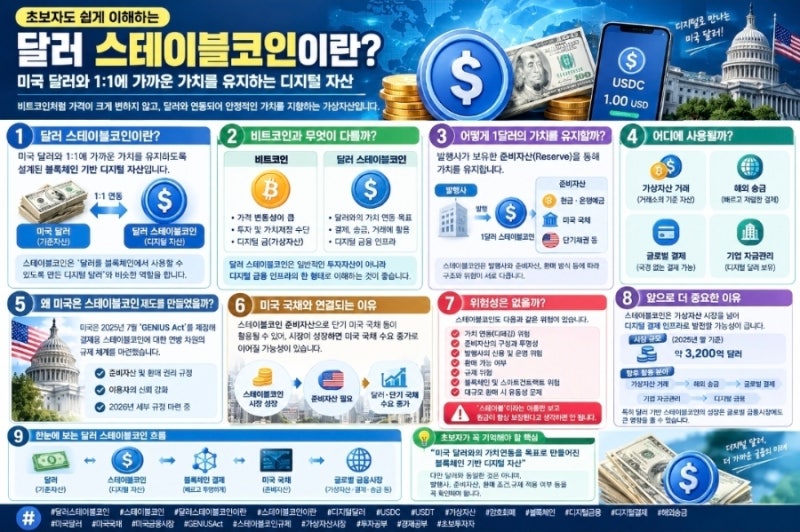 달러 스테이블코인이란? 초보자도 쉽게 이해하는 디지털 달러
