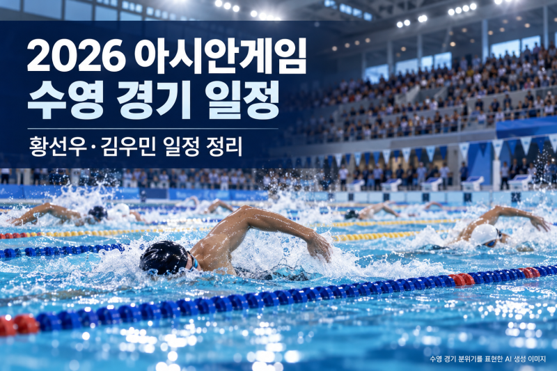 나고야 2026 아시안게임 수영 경기 일정｜황선우·김우민 출전 종목·결승·중계 정리
