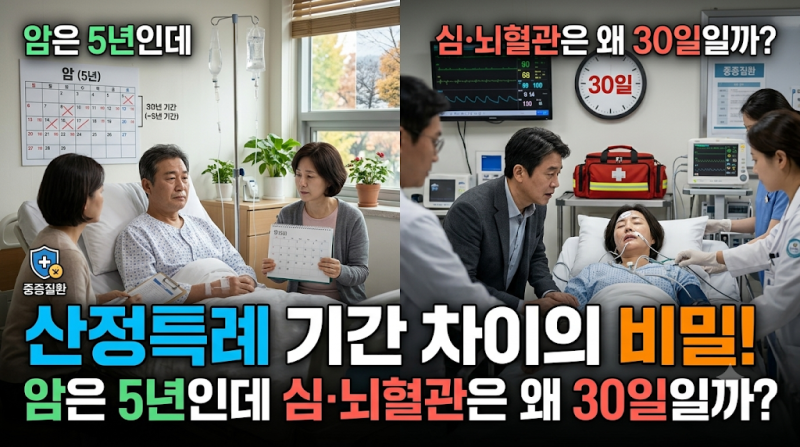 [암 산정특례 2편] 산정특례 대상자, 질환마다 다르다: 암은 5년인데 심·뇌혈관은 왜 30일일까....