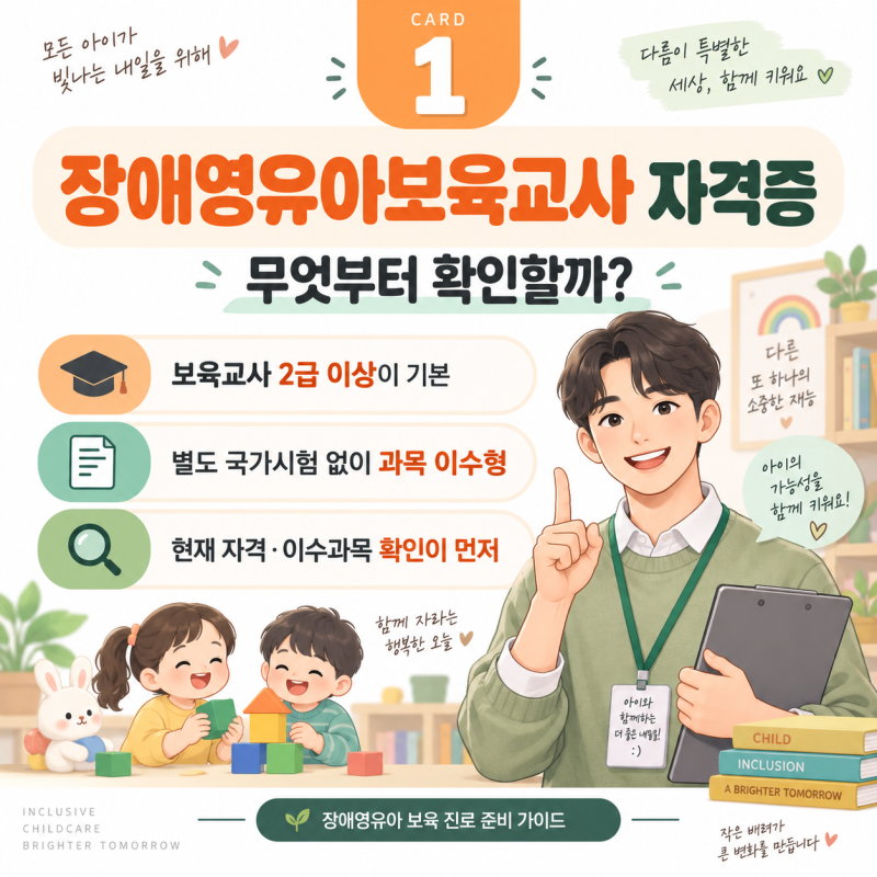 장애영유아보육교사 자격증, 학점은행제로 준비하는 방법