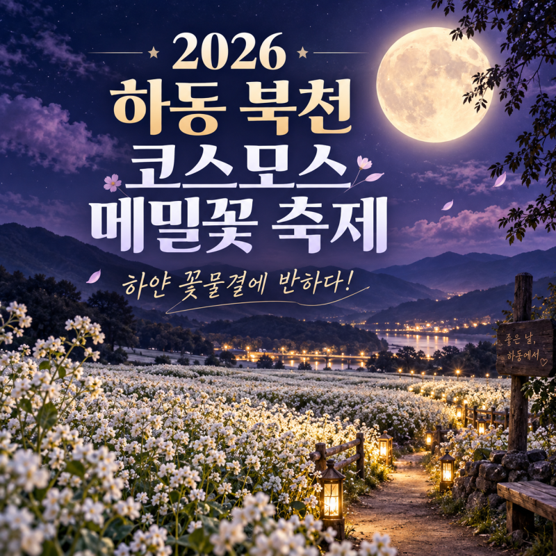 2026 하동 북천 코스모스 메밀꽃 축제 일정/입장료/북천역 기차/먹거리 총정리
