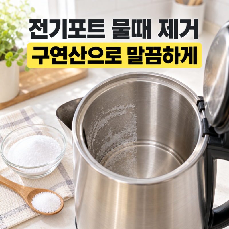 전기포트 물때 제거 구연산으로 깨끗하게 세척하는 방법