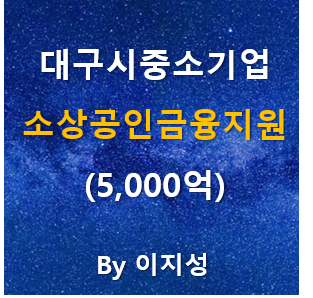 대구시 중소기업·소상공인 금융지원 : 5,000억원
