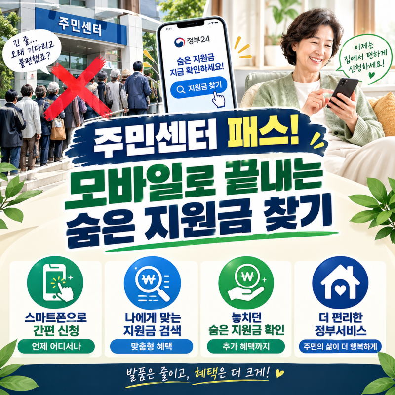 주민센터 안 가고 숨은 지원금 찾기, 2026 정부 복지멤버십 3분 모바일 신청