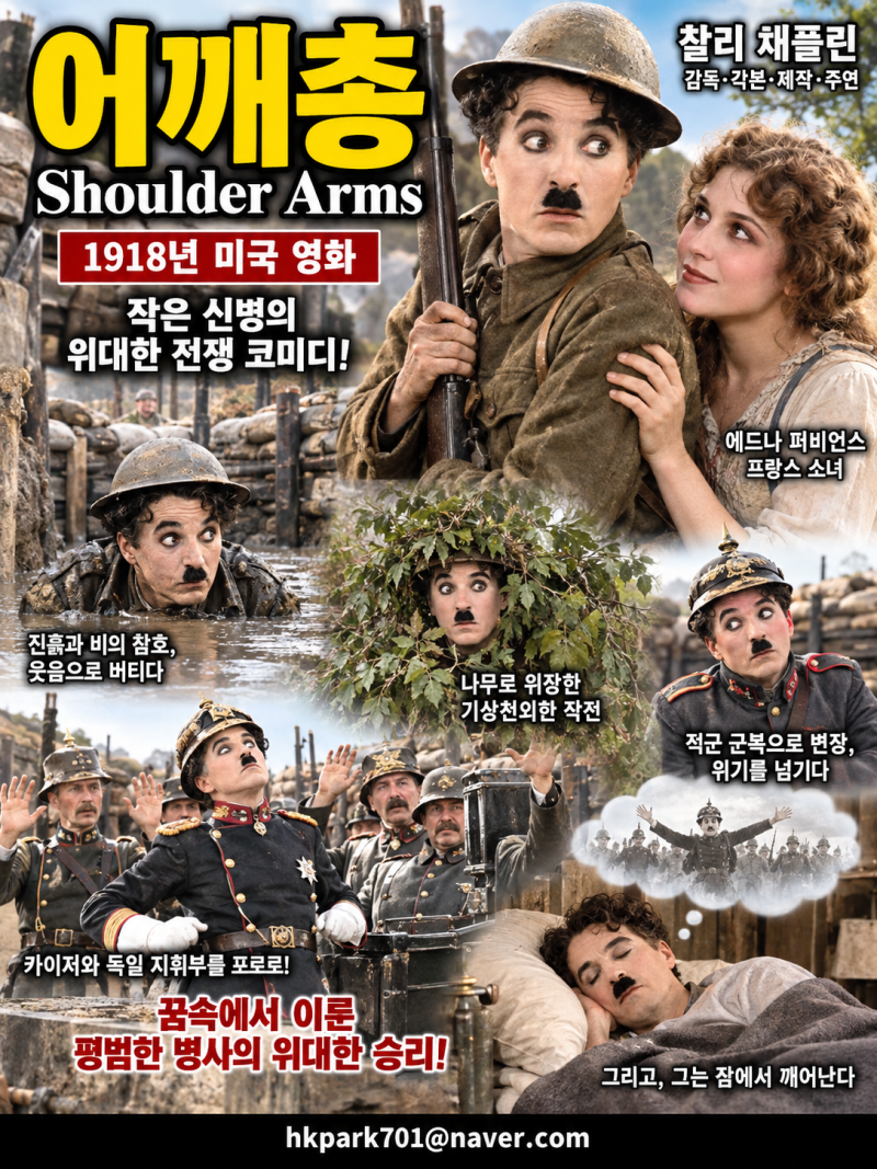 어깨총//찰리 채플린/1918/미국/38분/코미디·전쟁/Shoulder Arms