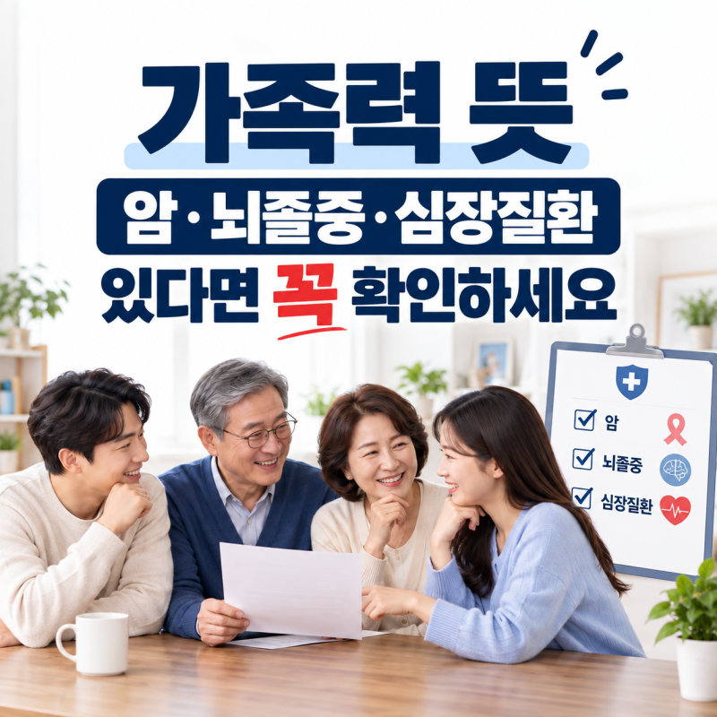 가족력 뜻과 주요 질병｜암·뇌졸중·심장질환 가족력이 있다면 확인하세요