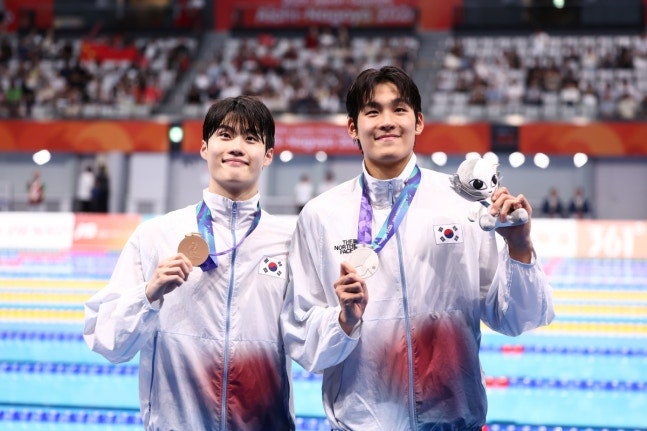 [수영결승] 2026 아시안게임 오늘 수영 결승 일정, 김영범 신기록부터 황선우·김우민 계영 800m....