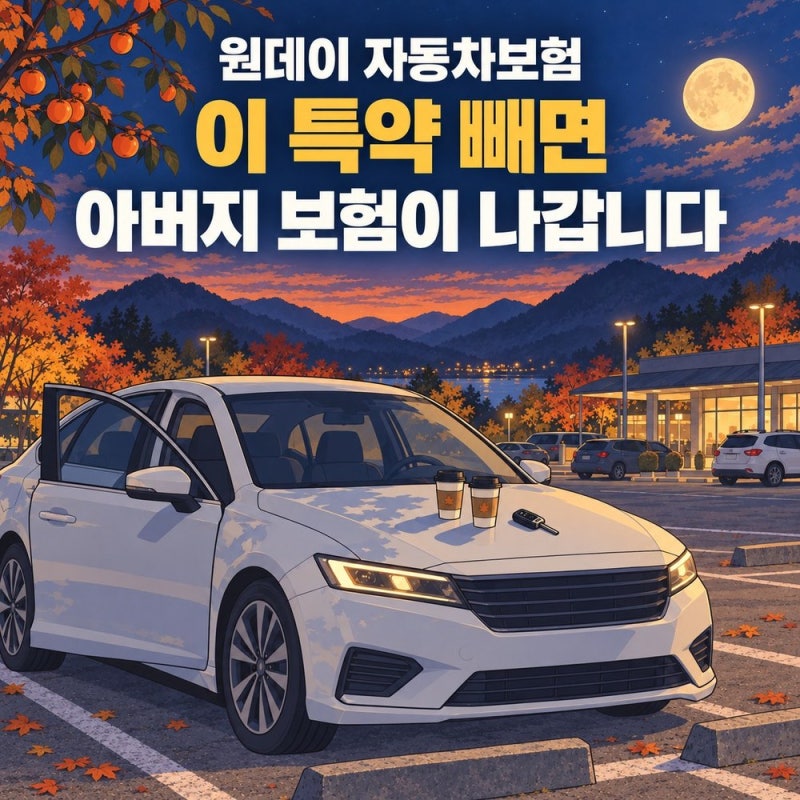 원데이 자동차보험 '대인배상Ⅰ 지원 특약' 빼면 사고 때 아버지 보험이 먼저 나갑니다 — 추....