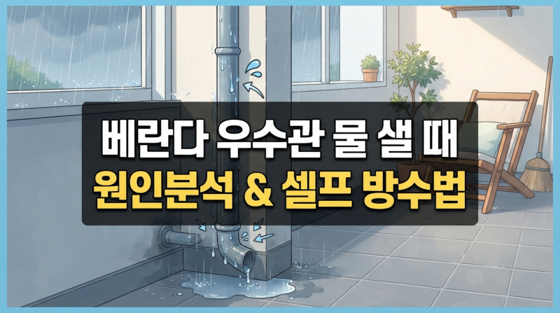 베란다 우수관 물 새는 현상 원인과 빗물 누수 방지 방법 : 네이버 블로그