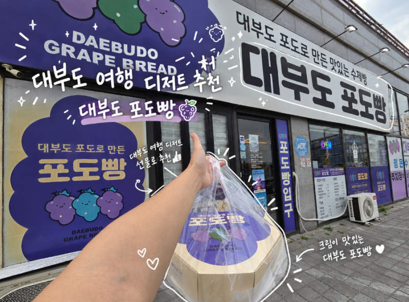 대부도 여행 디저트 추천 대부도 특산품 대부도 포도 크림수제빵추천