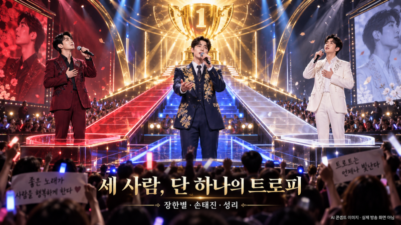 장한별 오늘 정상 도전…손태진·성리와 ‘더트롯쇼’ 1위 정면승부