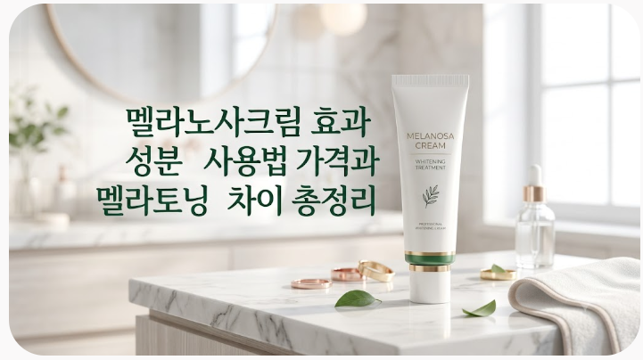 멜라노사크림 효과 성분 사용법 가격과 멜라토닝 차이 총정리