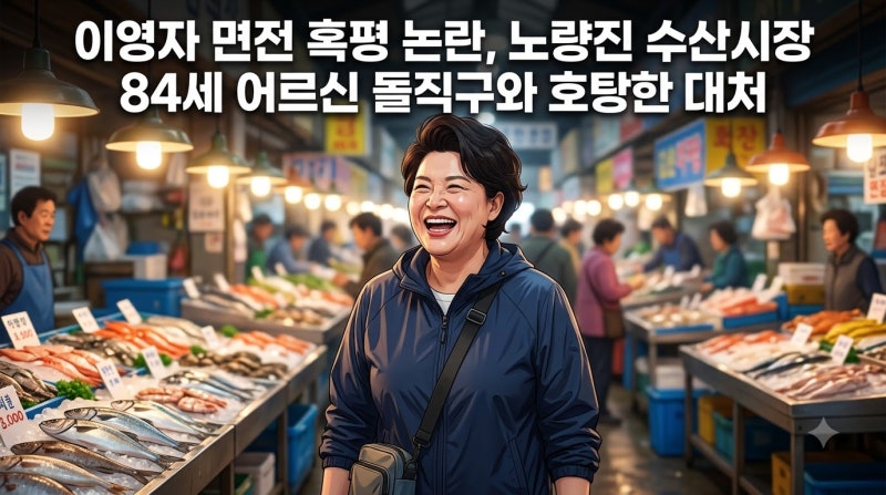 이영자 노량진 수산시장 면전 혹평 | 84세 어르신 직설에 유쾌한 대처 및 영상 편집 삭제