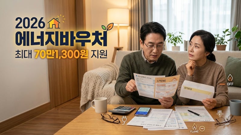 2026년 에너지바우처 신청기간 확인 [1인 가구 최대 29만5,200원 지원받는 방법]