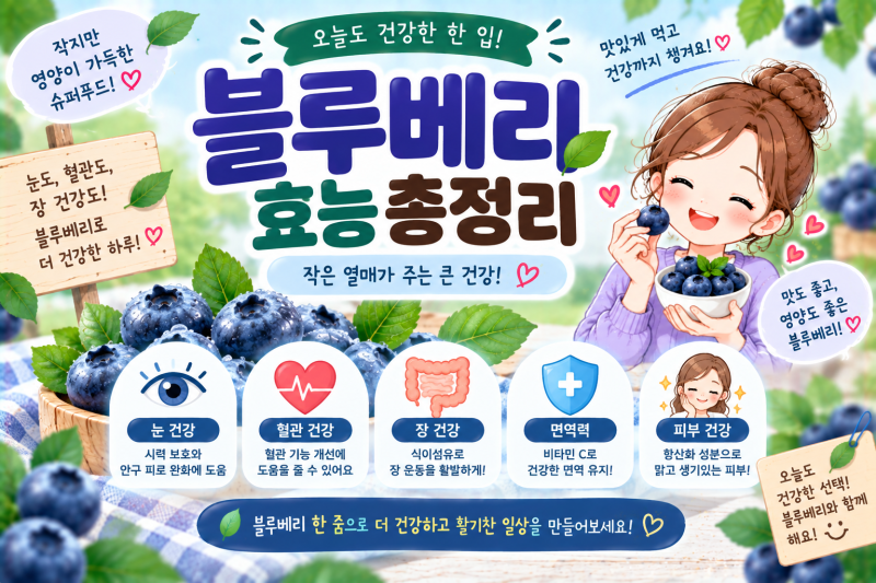 블루베리 효능 총정리｜눈 건강부터 혈관·장 건강까지 알아보기