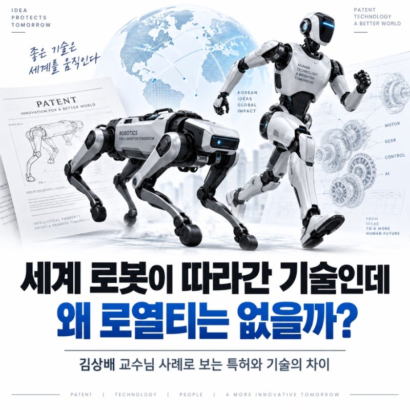 [일상특허이야기_051] 유퀴즈 김상배 교수님, 세계 로봇이 따라간 기술인데 왜 로열티는 없을....