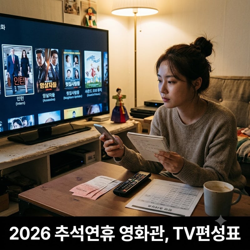 2026 추석연휴 TV영화 편성표와 극장 영화 신작 한번에 알아보기