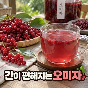 [오미자 효능]   환절기 기관지 보호는 물론,  간을 보호하고 피로회복에 좋은 바로 그 성분!