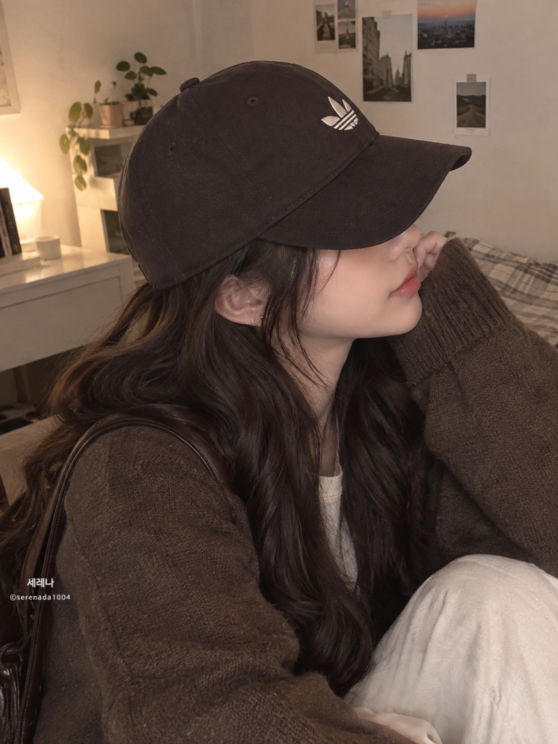아디다스 브라운 볼캡 후기, 가을에는 역시 브라운 코디!
