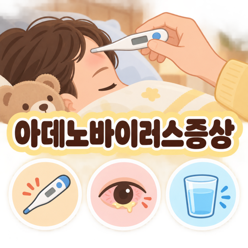 고열에 눈곱까지 동반하는 아데노바이러스. 잠복기/전염기간 정리
