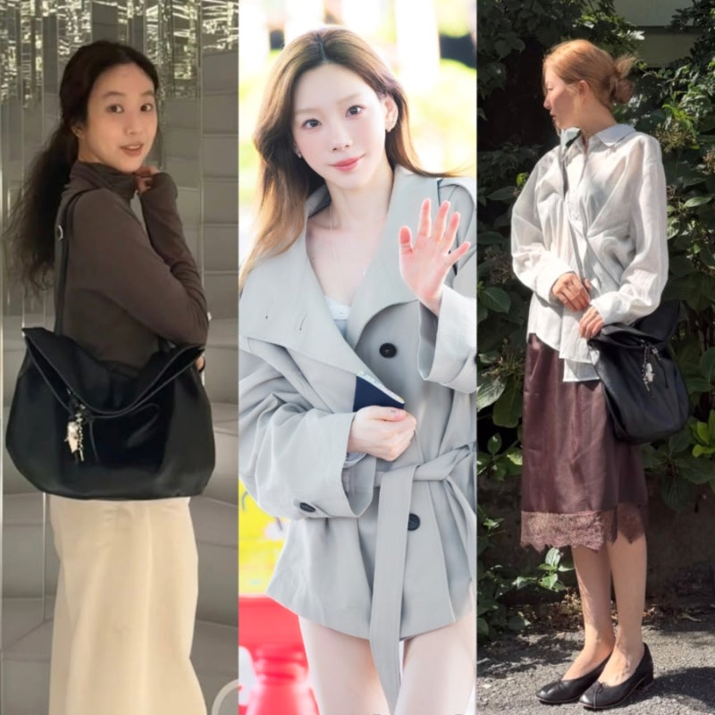 같은 가방 든 연예인 패션 비교, 정려원 vs 태연 vs 슬기 사복