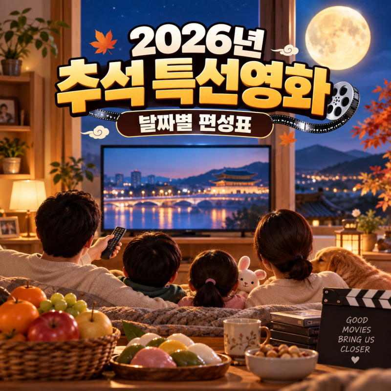 2026년 추석 특선영화 TV 방송 편성표 날짜별 정리