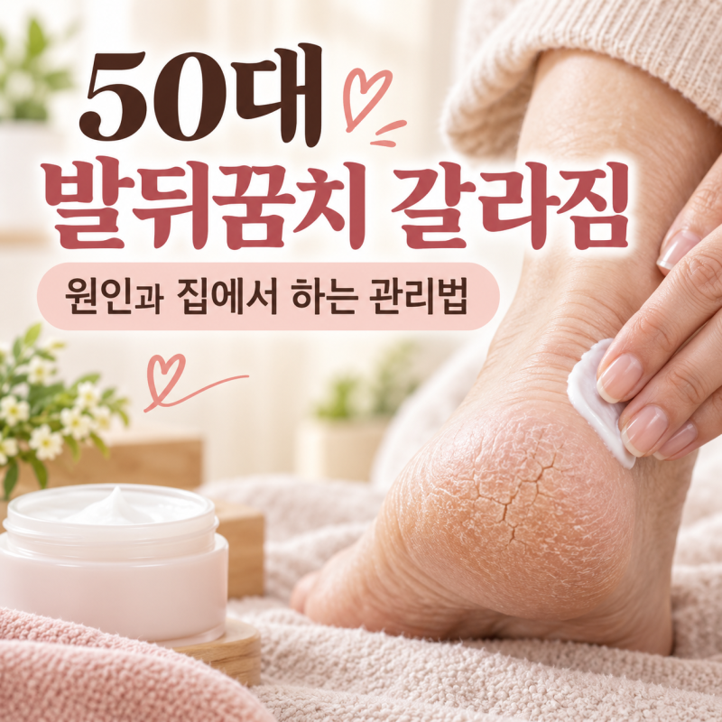 50대 발뒤꿈치 갈라짐, 피까지 나는 이유? 원인부터 집에서 하는 관리법까지