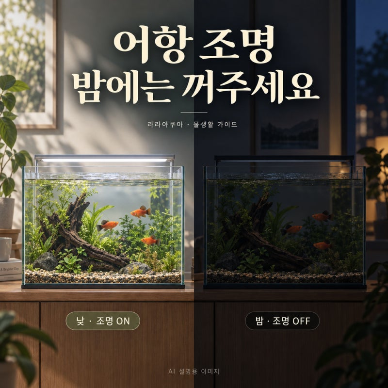 어항 조명 시간, 밤에는 꺼야 할까요? 수초·이끼·타이머 관리법