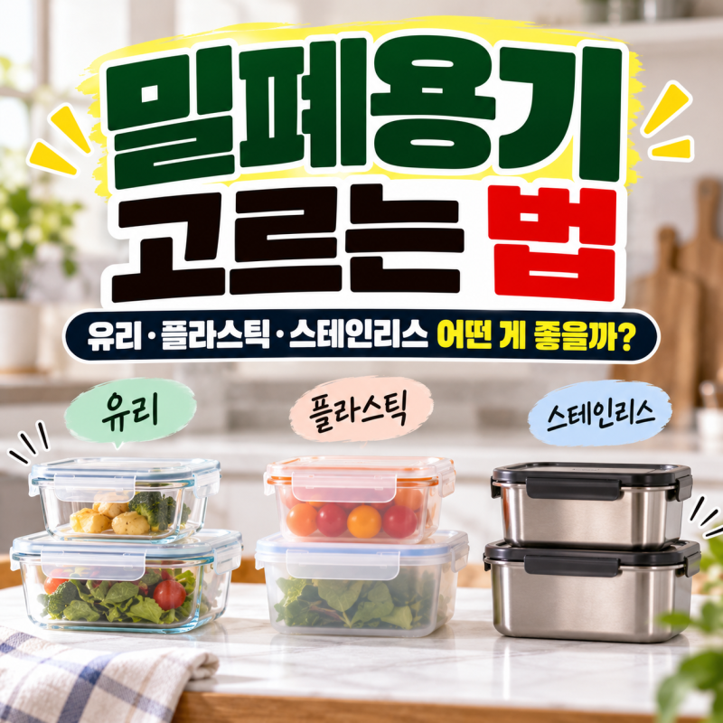 밀폐용기 고르는 법, 유리·플라스틱·스테인리스 어떤 게 좋을까