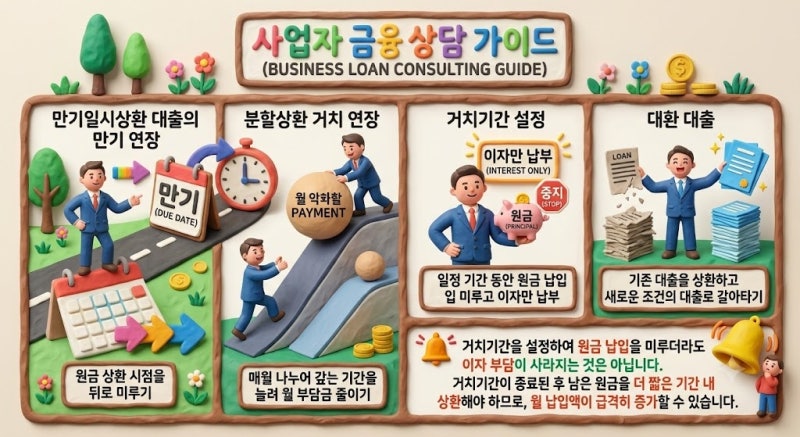 사업자 대출 만기 연장 전 필수 필수 포인트: 월 상환액과 총이자 비교