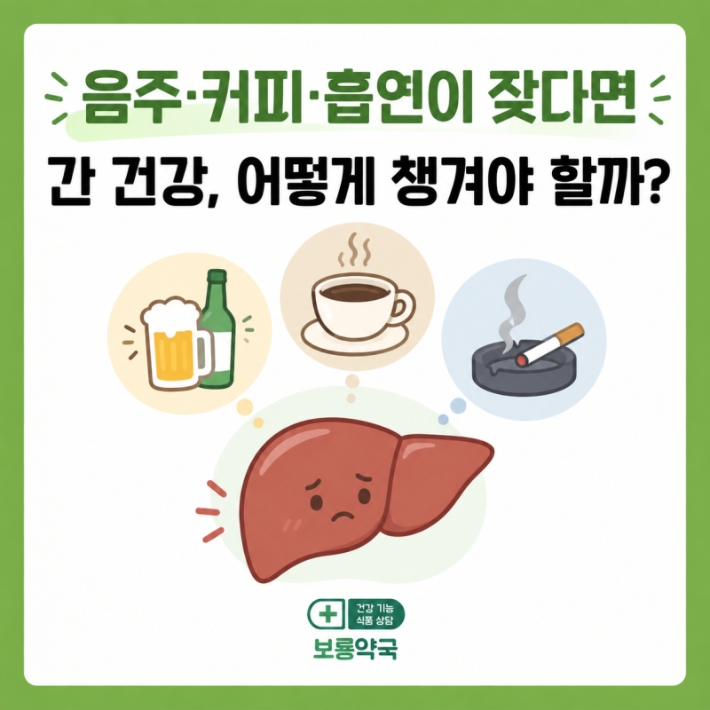 음주·커피·흡연이 잦다면 간 건강 어떻게 챙길까? (밀크씨슬, 글루타치온, 아르기닌)