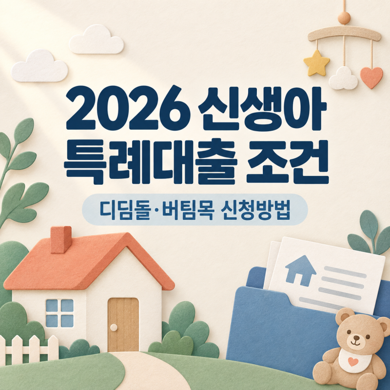 2026 신생아 특례대출 조건 비교! 디딤돌 버팀목 차이부터 맞벌이 소득·자산, 대환 신청절차....