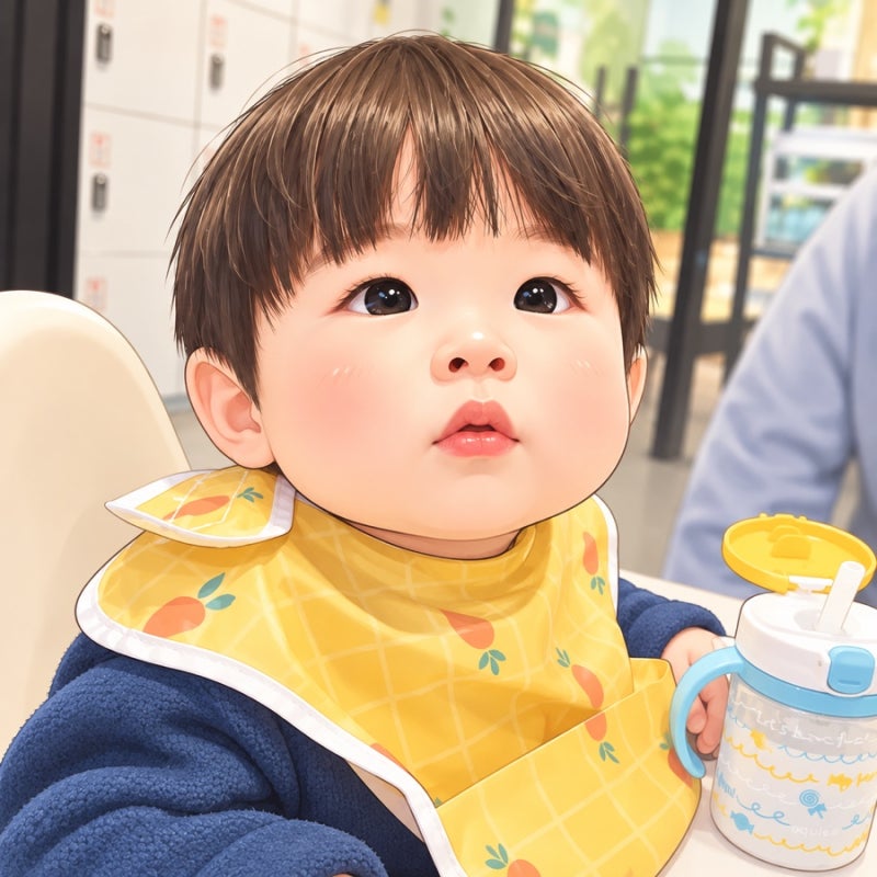 아기 외출용 이유식 턱받이 추천! (베이비클로 이유식 방수턱받이 건조기 가능)