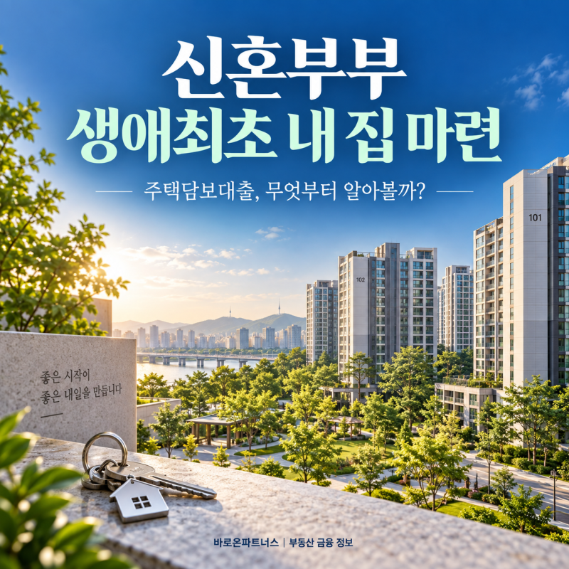 신혼부부 생애최초 내 집 마련 대출, 디딤돌대출, 보금자리론, 주택담보대출 무엇부터 알아....