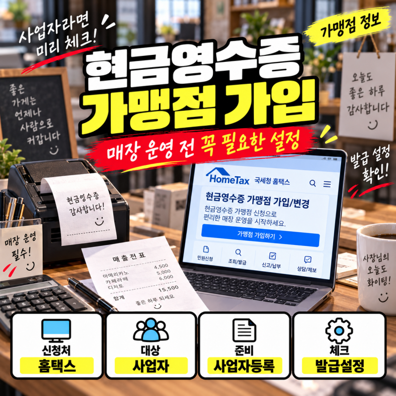 현금영수증 가맹점 가입 방법, 사업자가 홈택스에서 확인할 의무와 발급설정